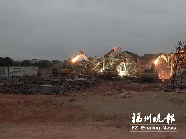 福清拆除占地1800平方米大型違建