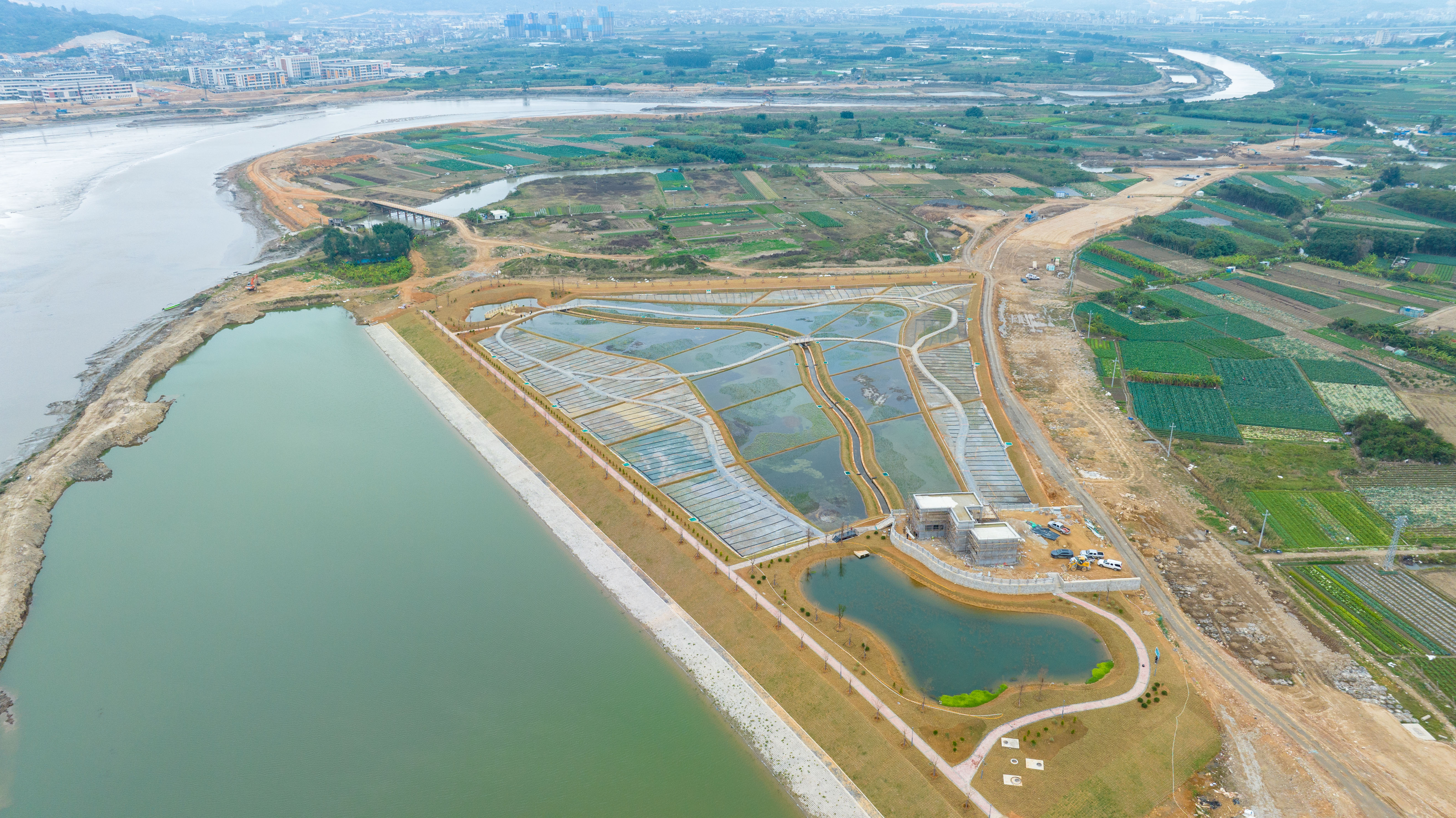 福清城區最大功能性人工濕地——融元污水處理廠尾水工程（一期）完工